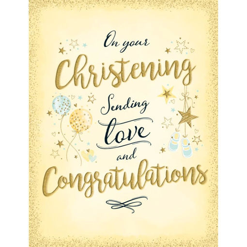 Picture of ON YOUR CHRISTENING SENDING LOVE AND CONGRATULATIONS